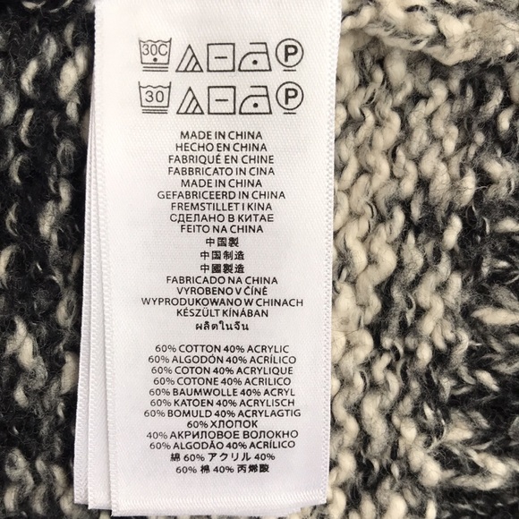 Michael Kors Black, Gray & White Long Knit Cardigan - Picture 13 of 14